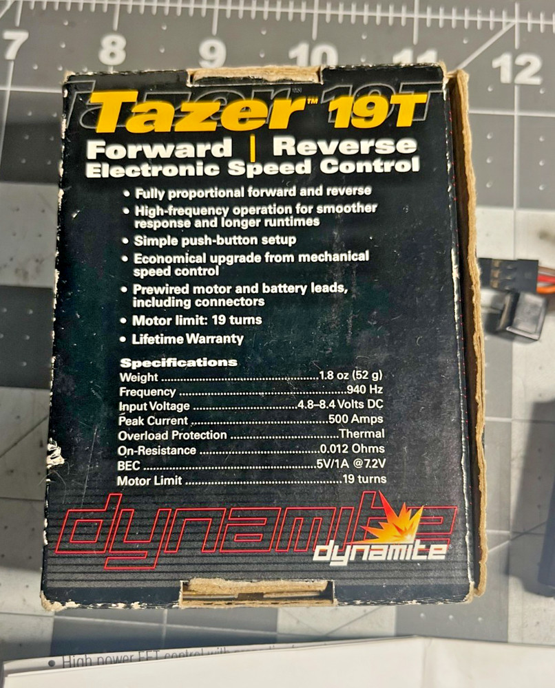 Dynamite Tazer 19T Vintage ESC (DYN4920) Super Nice Condition