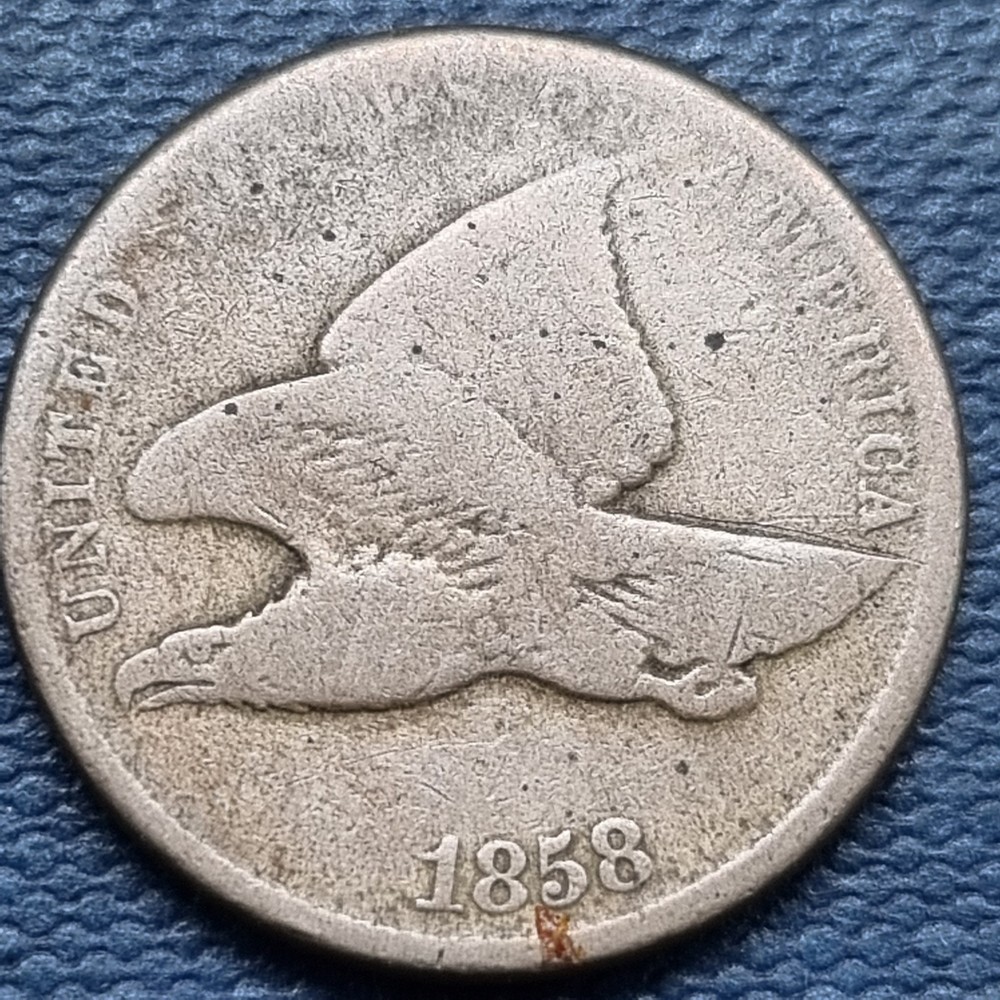 1858 Flying Eagle Cent 1c Penny Circulated #92645