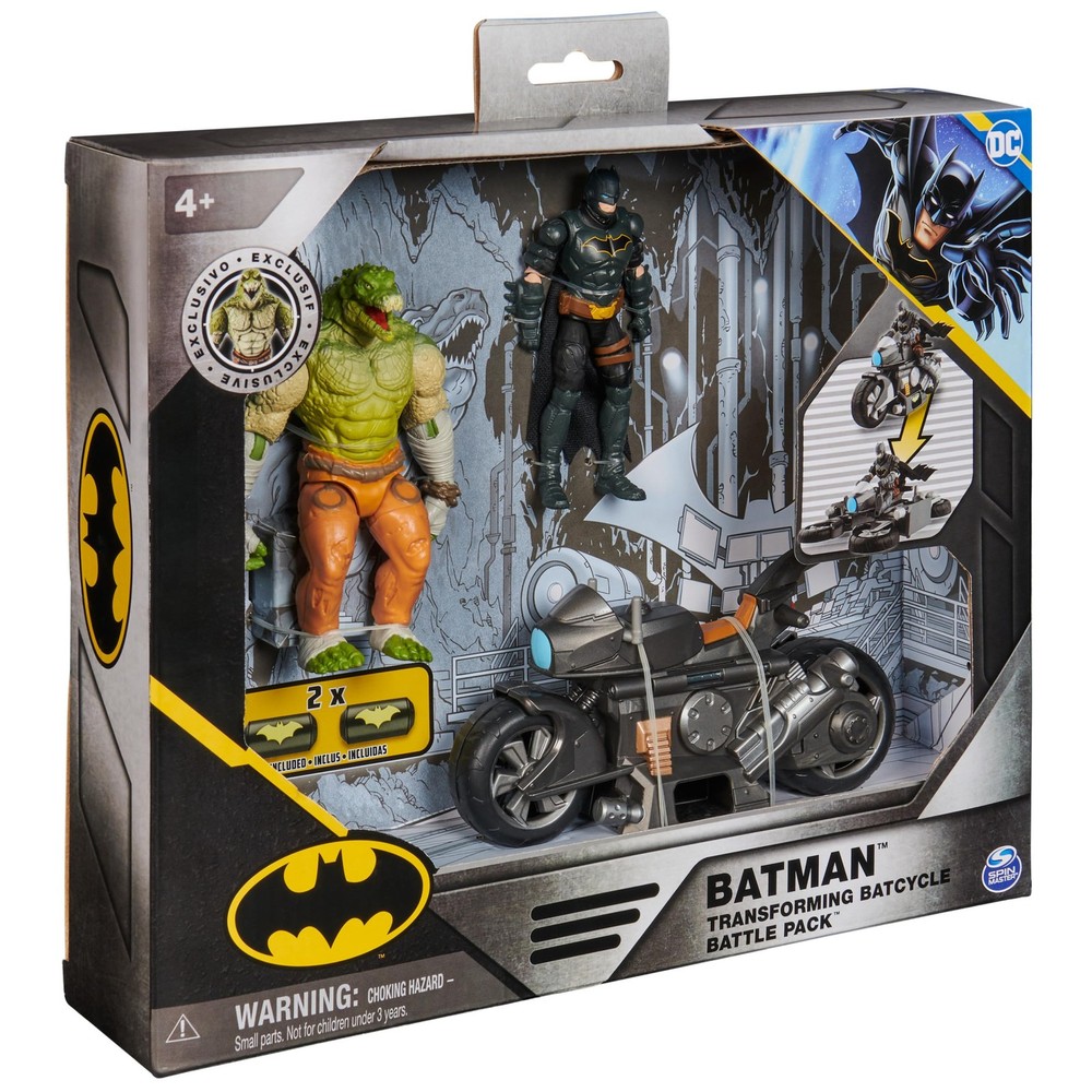 DC Comics, Batman Transforming Batcycle Battle Pack with One Size, Multi