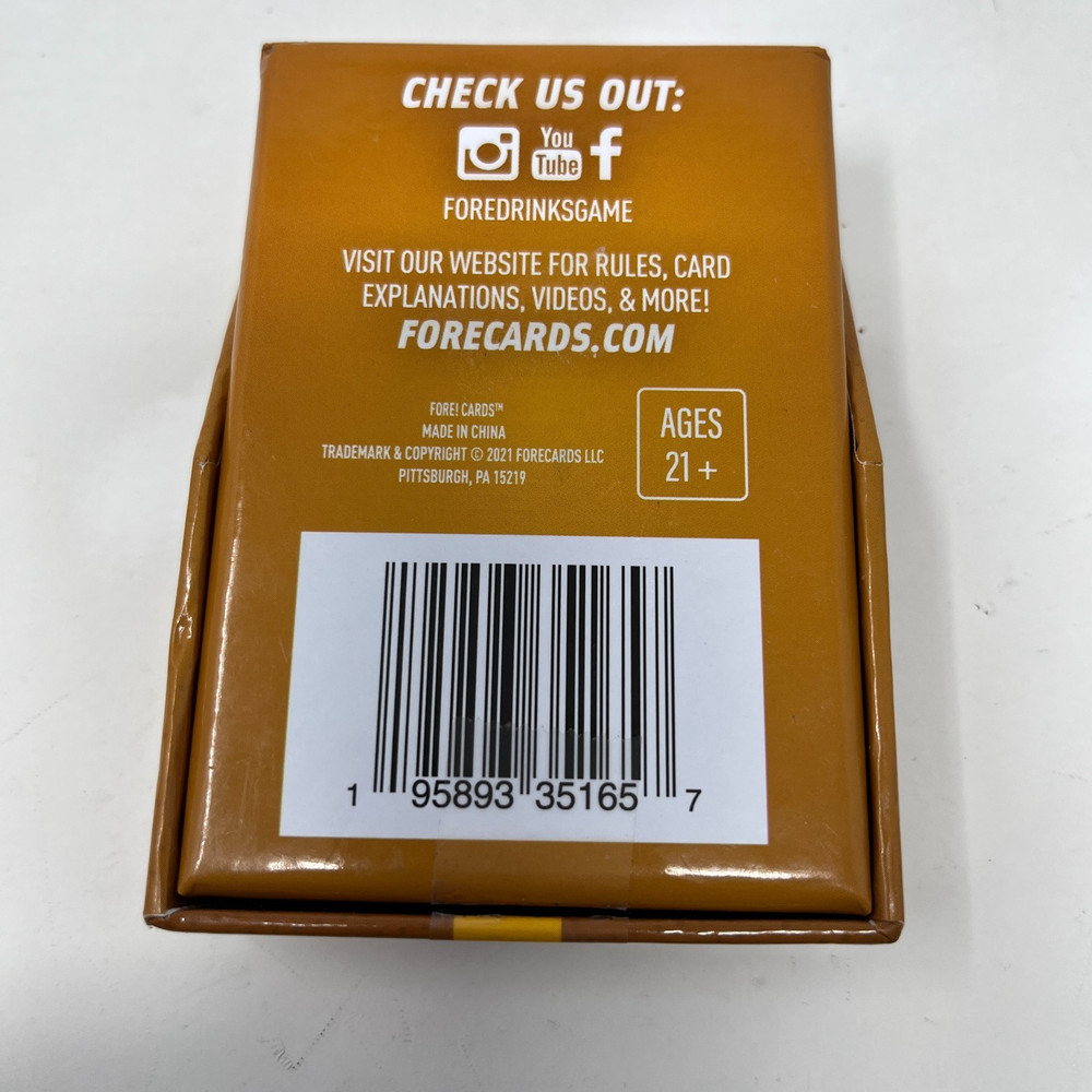 Fore! Drinks On-Course Golf Game Card Game - COMPLETE