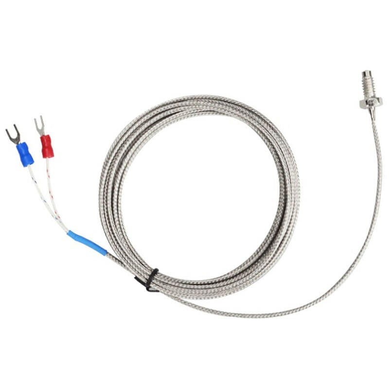 M6 M8 K/E Type Temperature Sensor Thermocouple Screw Probe 0.2-5 Meters Cable