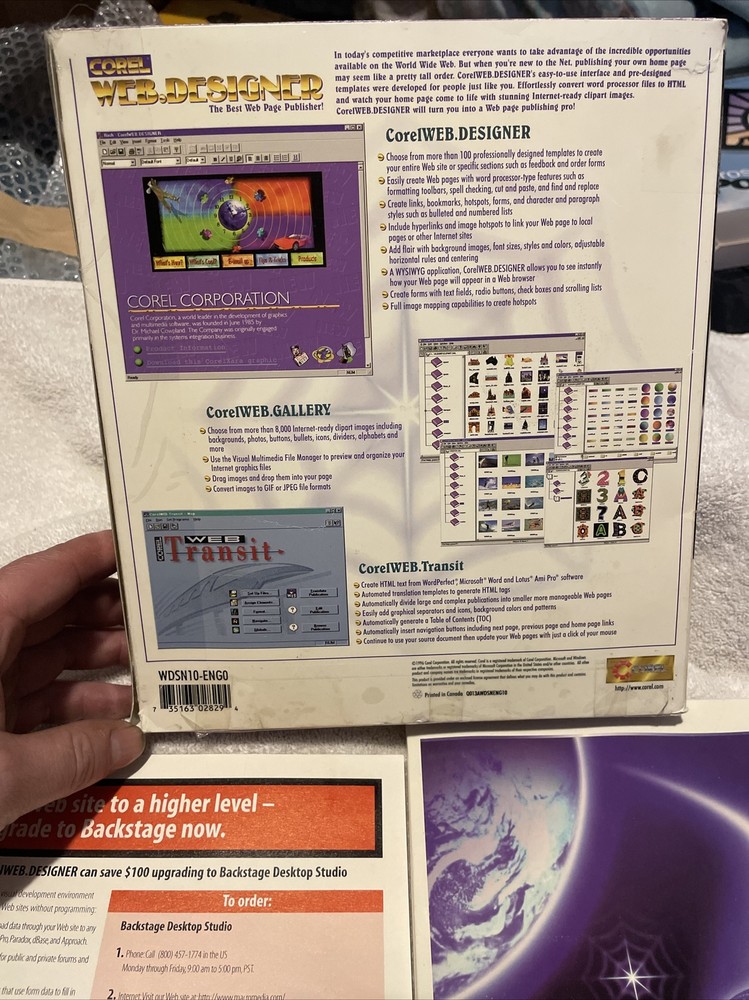 Corel Web Graphics Suite PC CD HTML Web Design Vintage See Details