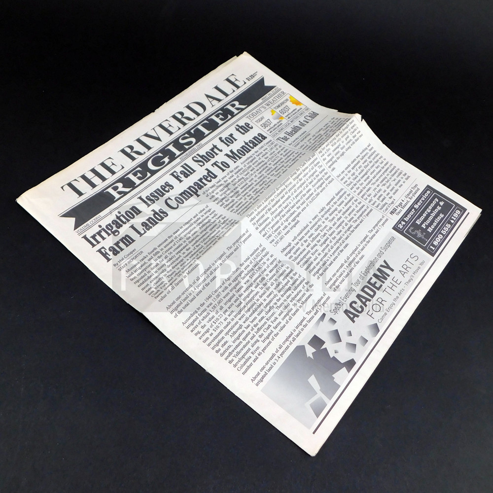 RIVERDALE Register Newspaper Original Prop (15971-8088)