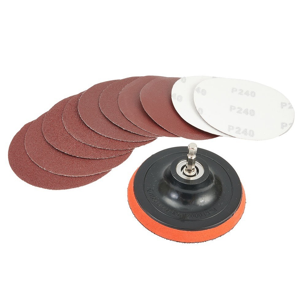 4inch Sanding Disc Aluminium Oxide Discs Hook&Loop M10 Set Polyurethane
