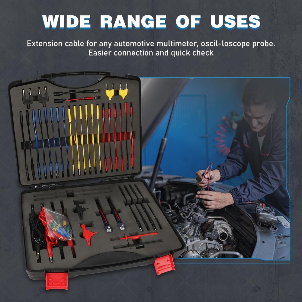 110PCS Automotive Circuit Test Lead Kit, Multimeter Leads Kit,Multi Function ...