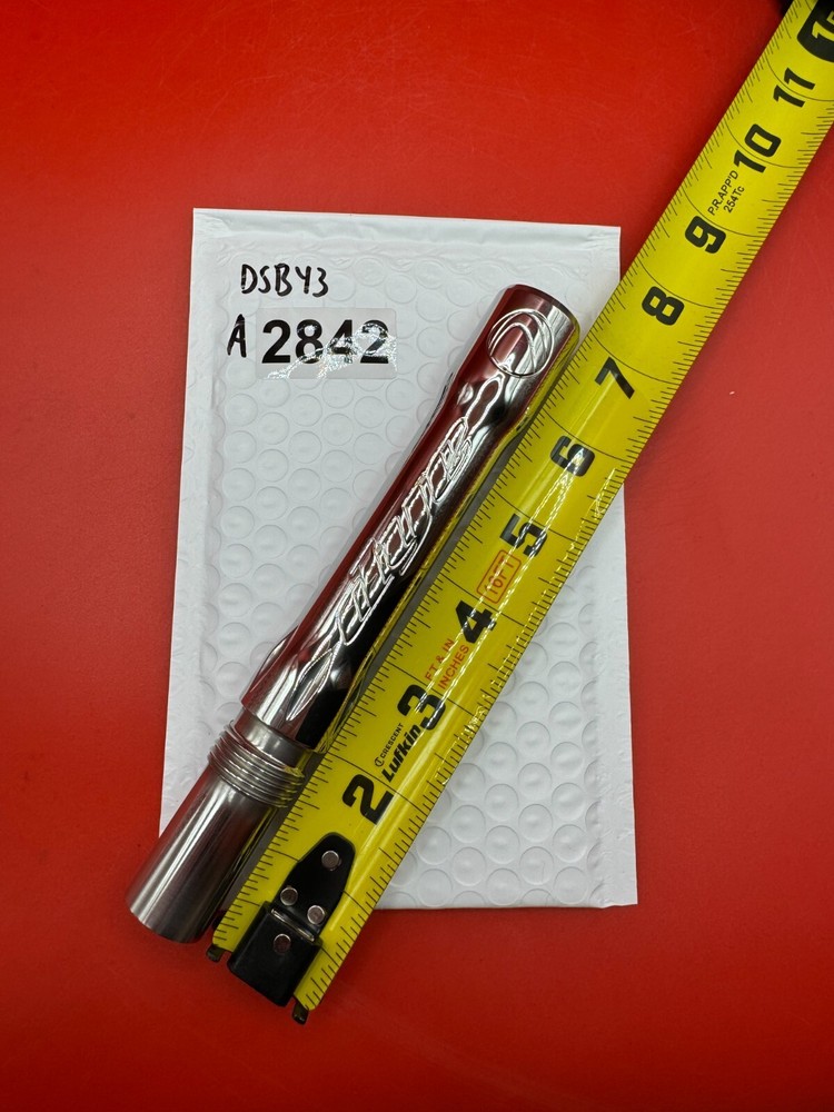 Dye SS Angel Threaded .688 Paintball Barrel Back - Silver