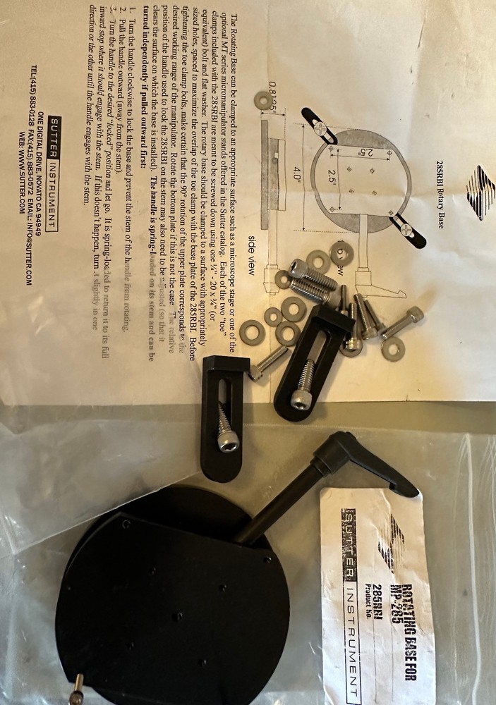 Sutter Instruments Rotating base for MP-225, MP-285, Xenoworks Micromanipulator