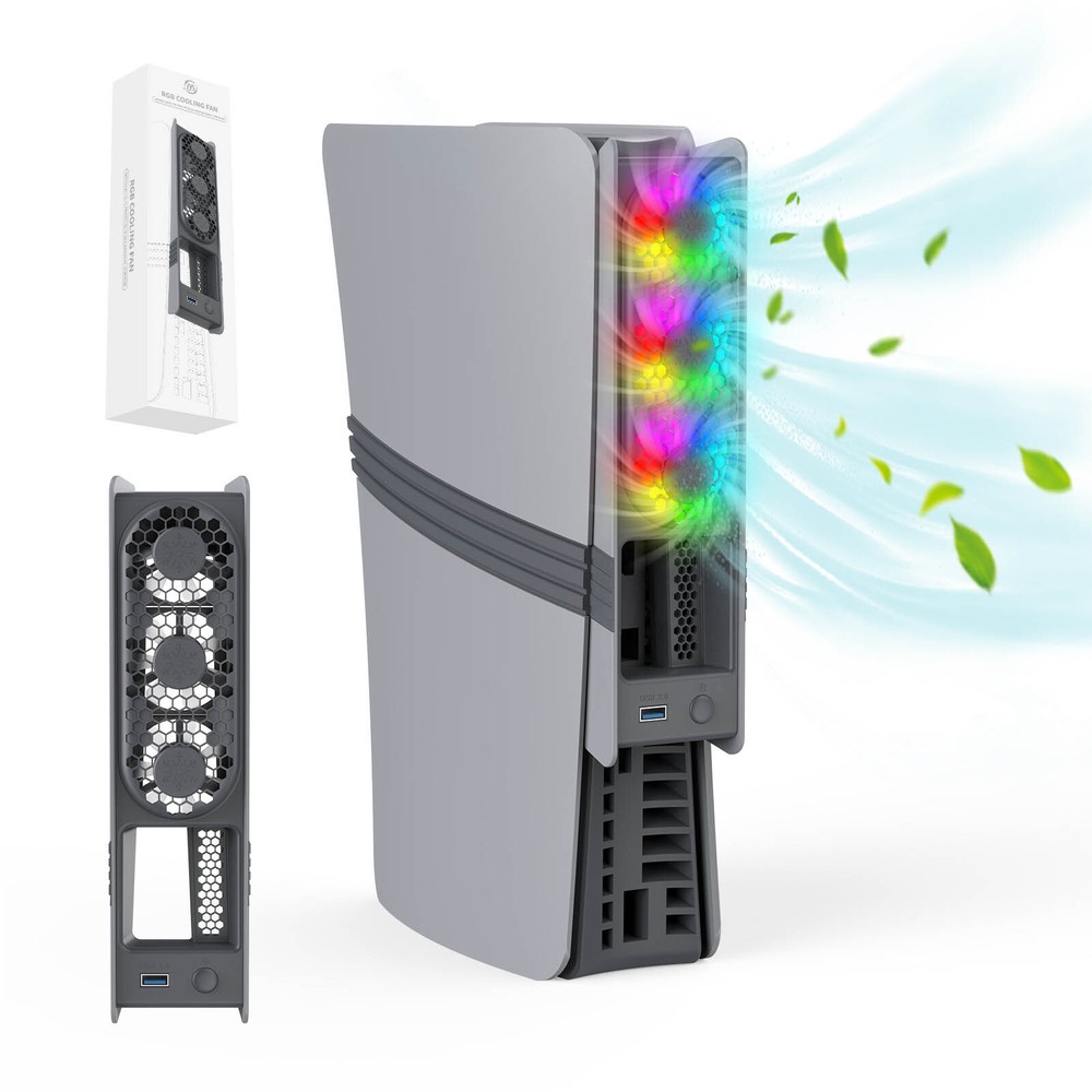 For Sony PS5 pro/PS5 slim Controller Disc & Digital Side Cooling Fan Accessories