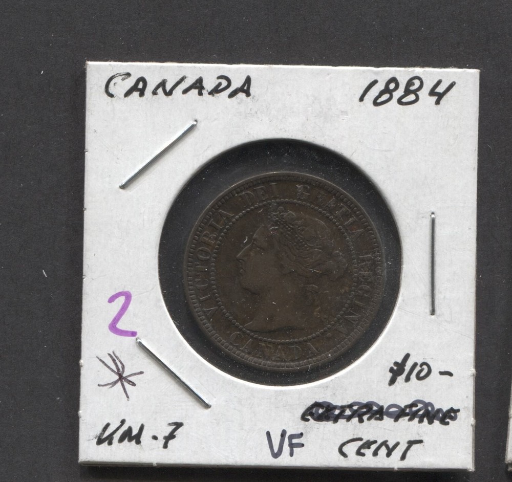 1884-Canada- VF- 1 Cent