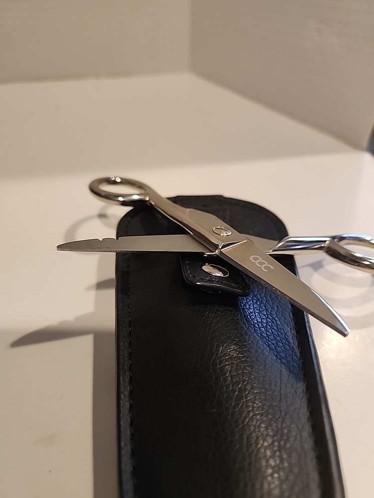 CCC Tools 5-1/4" Electrician Splicer Scissors, Notched & Serrated With Case