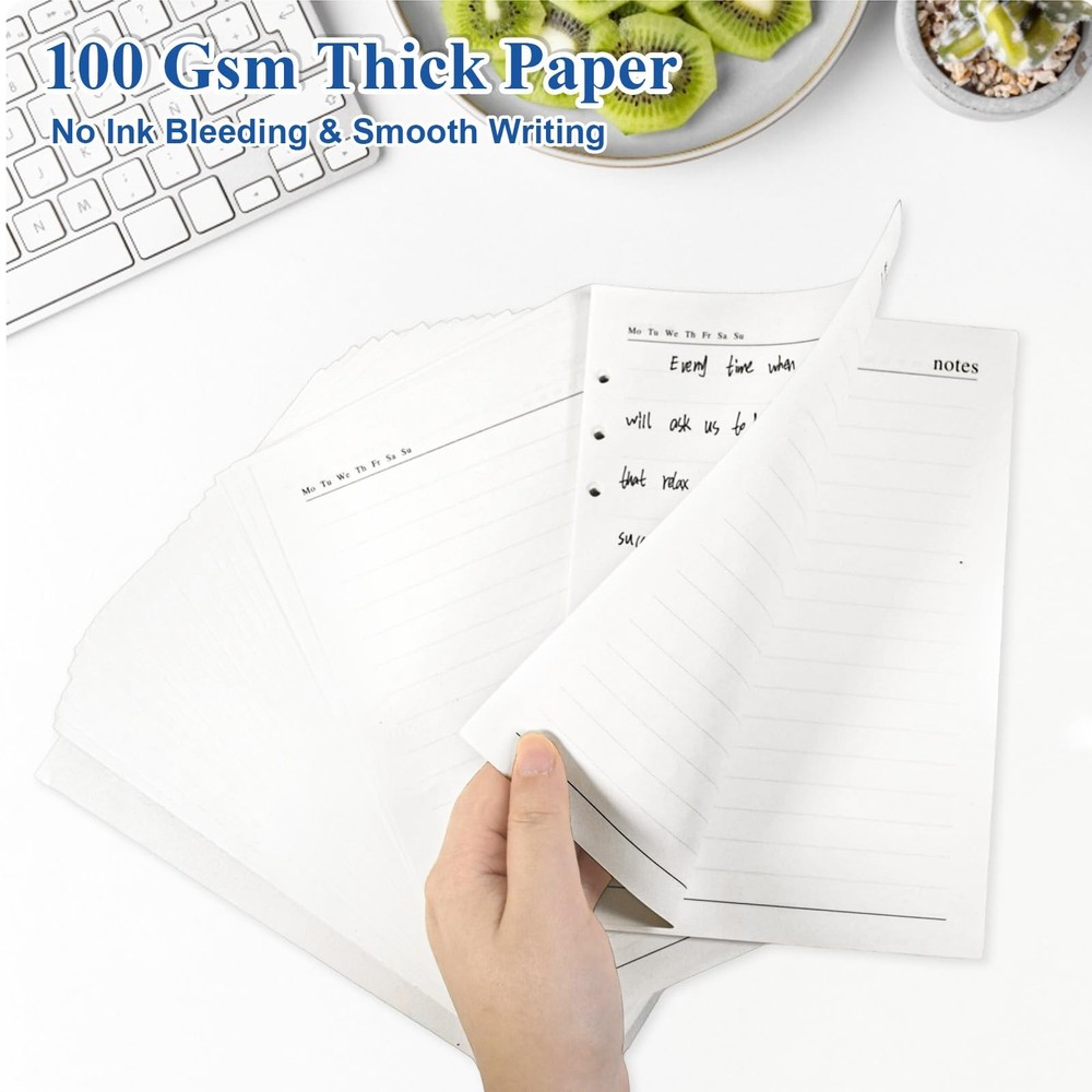 SAYEEC A5 Refill Paper Loose Leaf Lined for Planner refillable paper