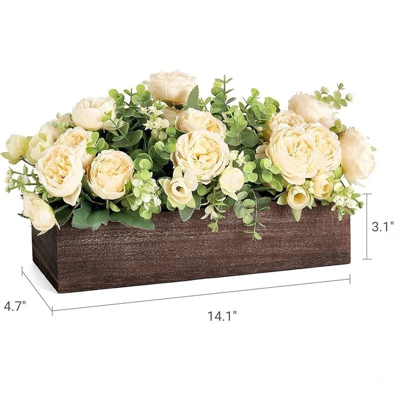Artificial Floral Centerpiece W/ Eucalyptus Kitchen Dining Table Decor New