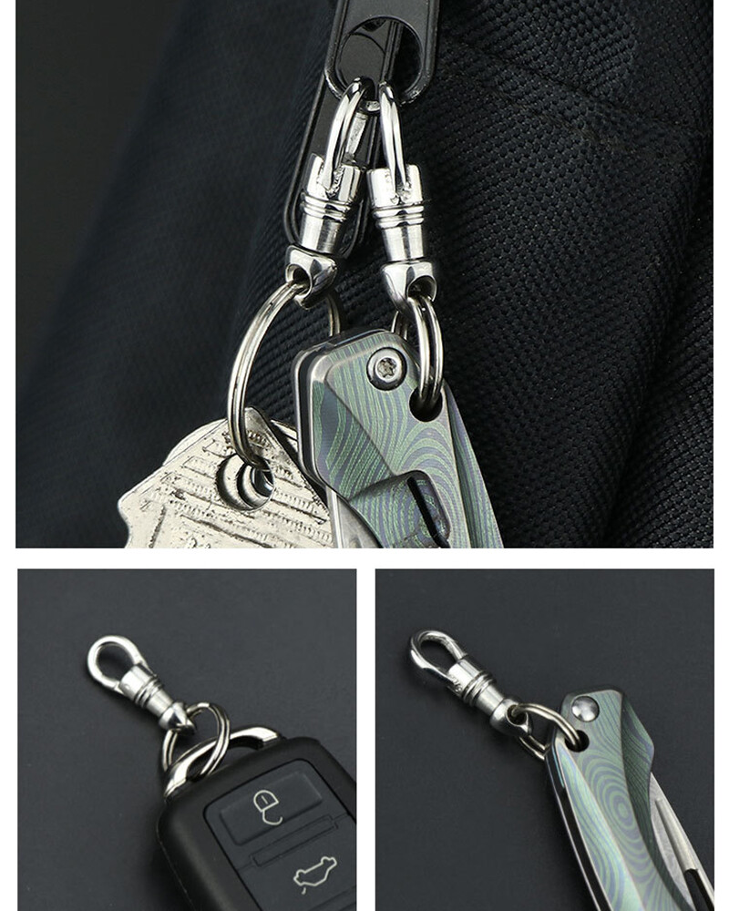 New Two 360 Degree Quick Release Hanging Elastic Keychain Connection Buckle
