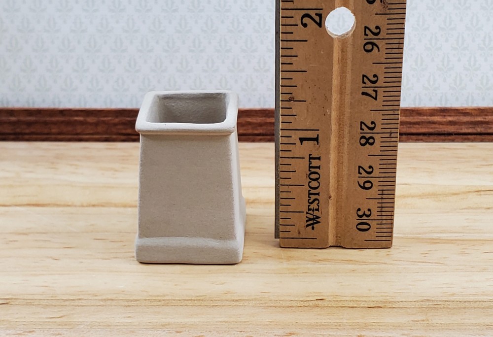 Dollhouse Chimney Pot Small Smoke Stack Square Ceramic 1:12 Scale Miniature