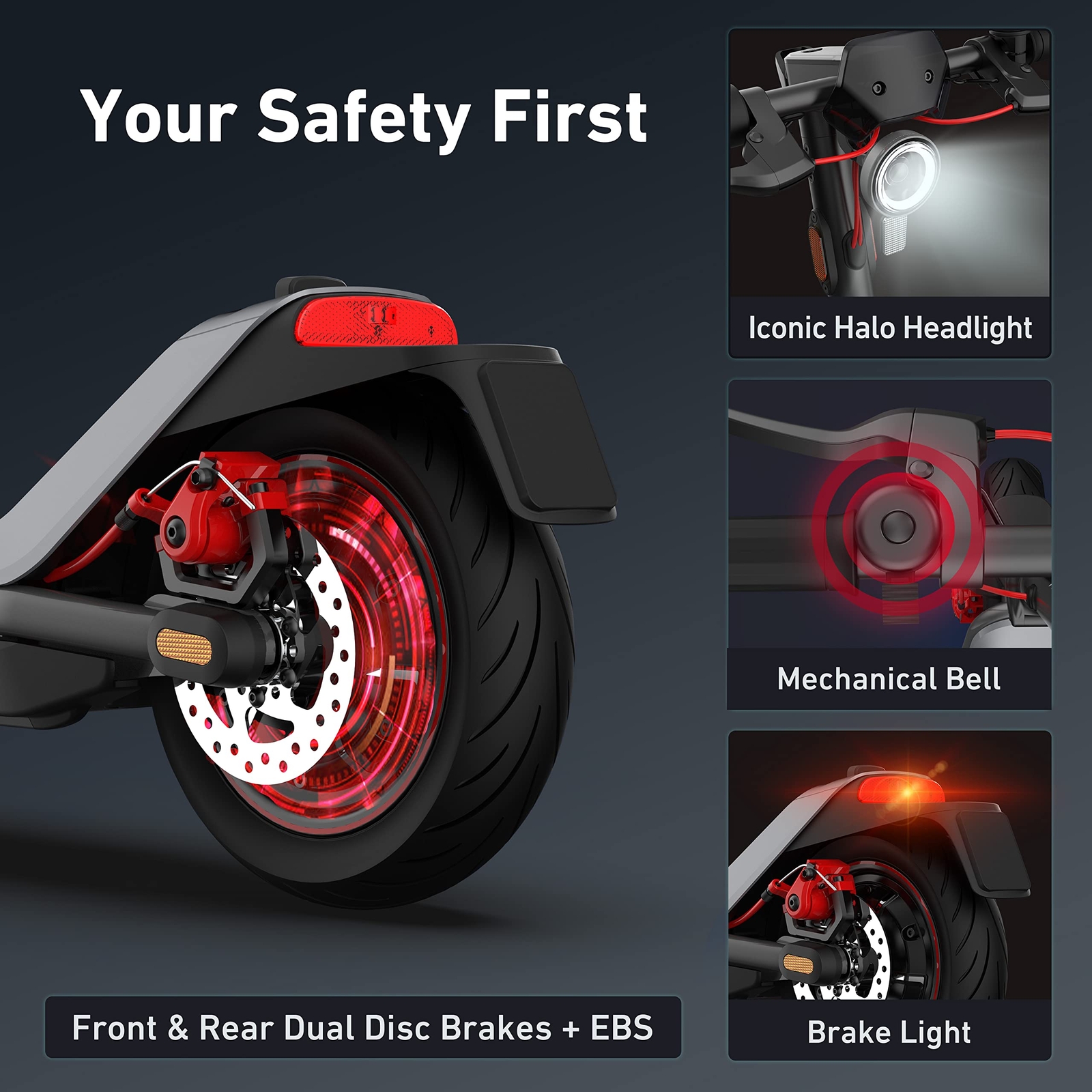 NIU KQi3 Max Electric Scooter, Portable, Folding , 450W Power, 40 Miles Long