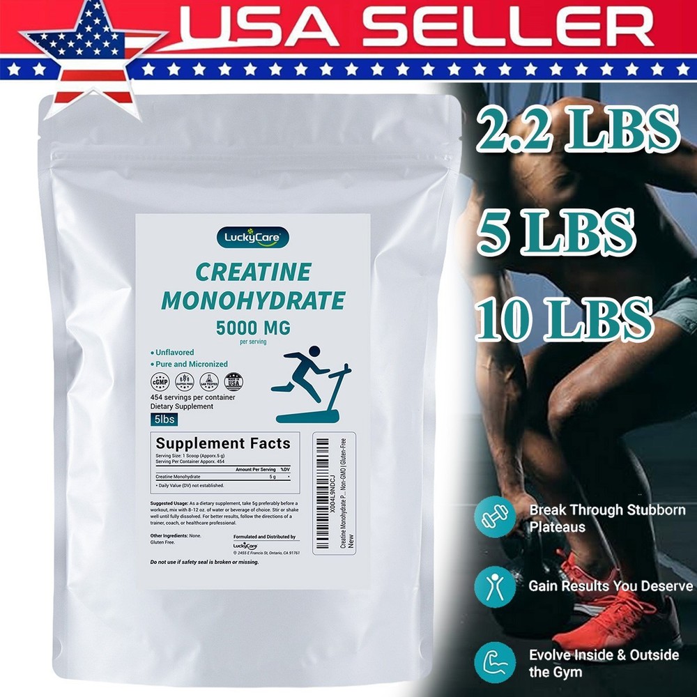 2LB-10LB Creatine Monohydrate Powder Micronized Creatine 5000mg(5g) Per Serving