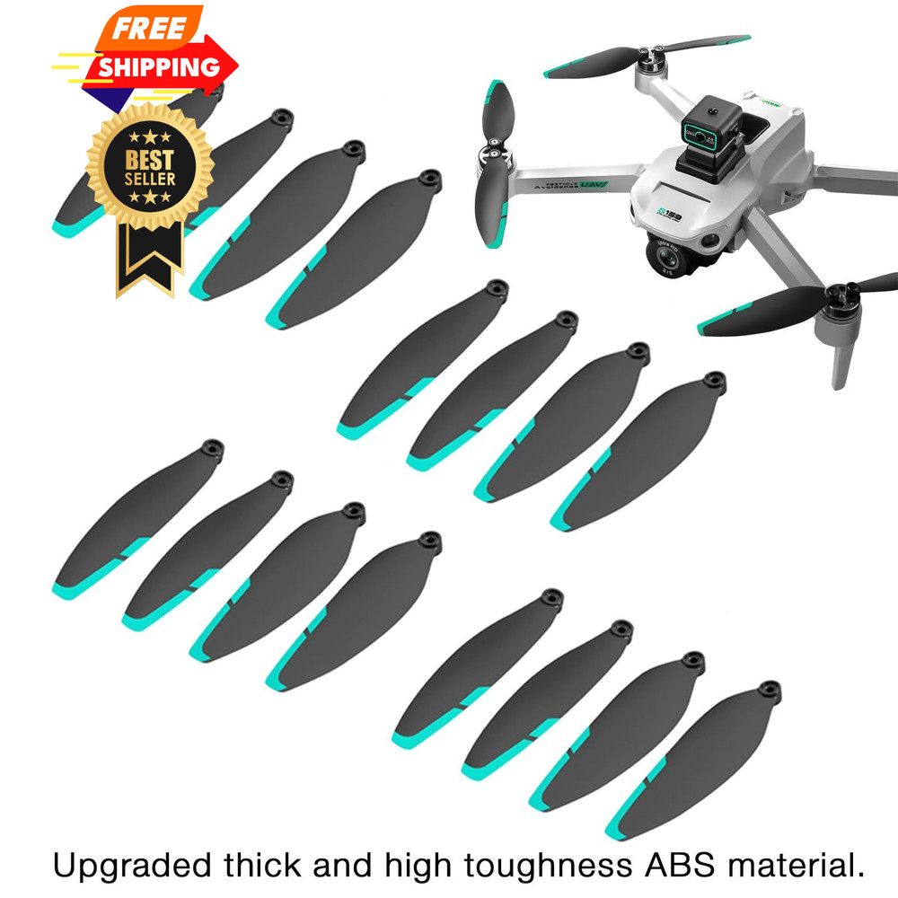 16PCS Foldable Drone Propellers Replace Parts for S159/HK99 BlackS159, Green