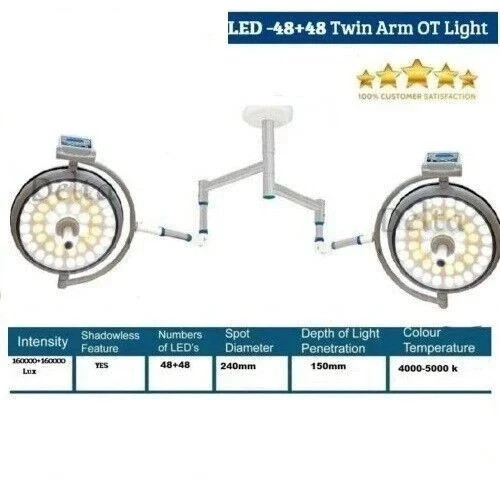 Advanced Surgical LED OT Light Operation Theater Double Dome Ceiling Lamp