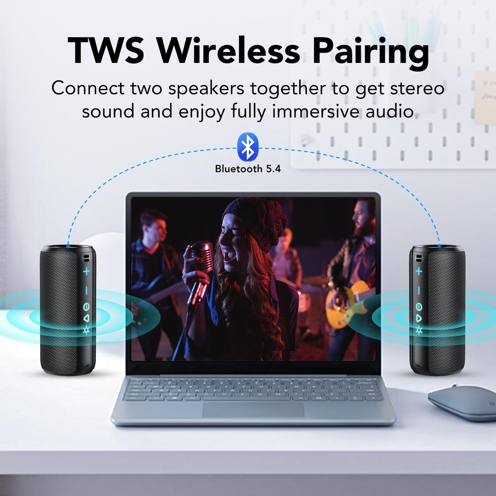 TIMU Portable Bluetooth Speaker, Powerful Sound Wireless Speaker Boost Bass, ...