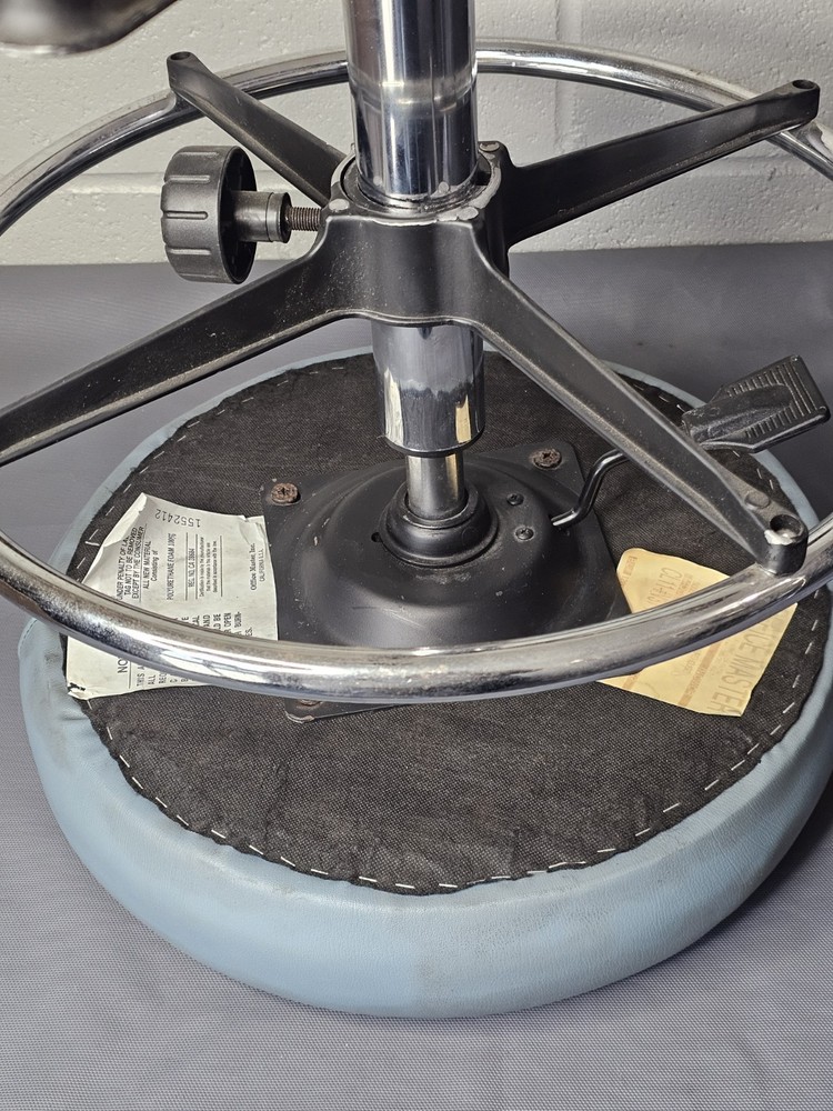 Office Master Adjustable Height Ergonomic Lab Stool with Footring Wheels
