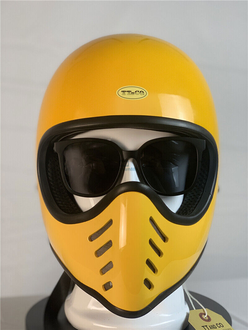 TT&CO Full Face Rider Retro Motorcycle Helmet Small New