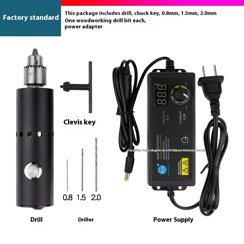 Mini Electric Drill Grinder Rotary Tool Kit Variable Speed With Self-Locking