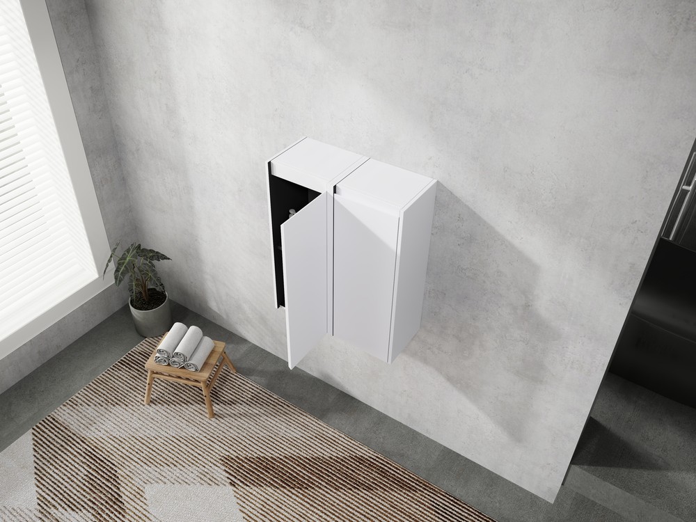 2 Set 12" Bathroom Cabinet Floating Wall Mounted Storage Cabinet Space Saving