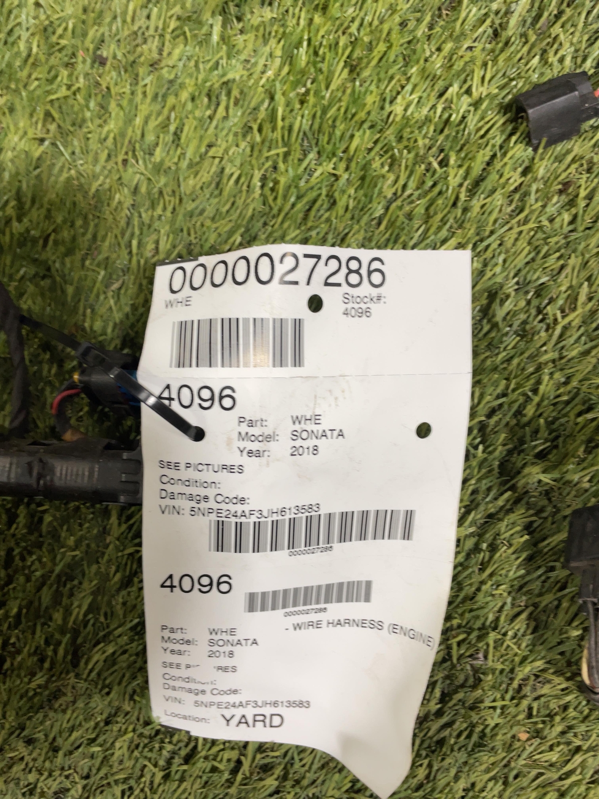 ✅ 2018 HYUNDAI SONATA ENGINE WIRE HARNESS OEM