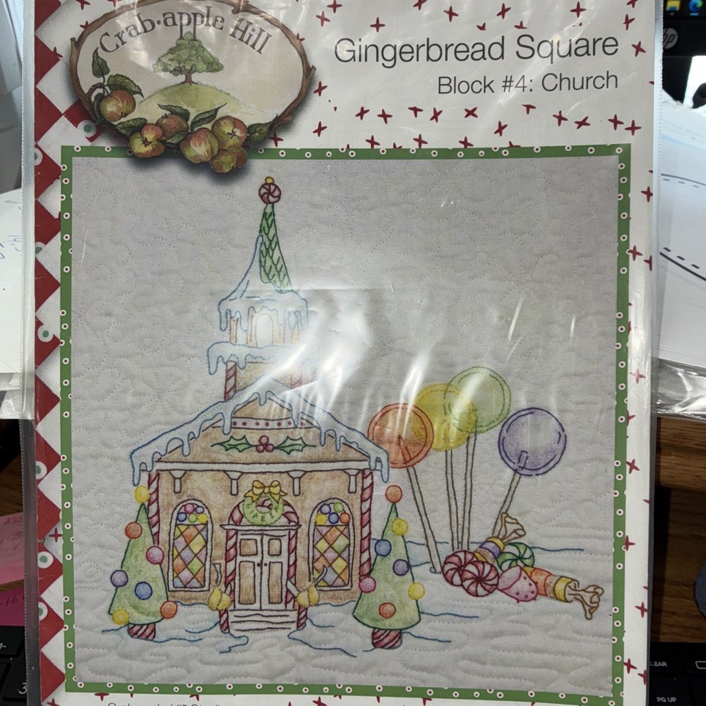Gingerbread Square Stitching patterns -8 CAH Patterns Pre~owned As Is