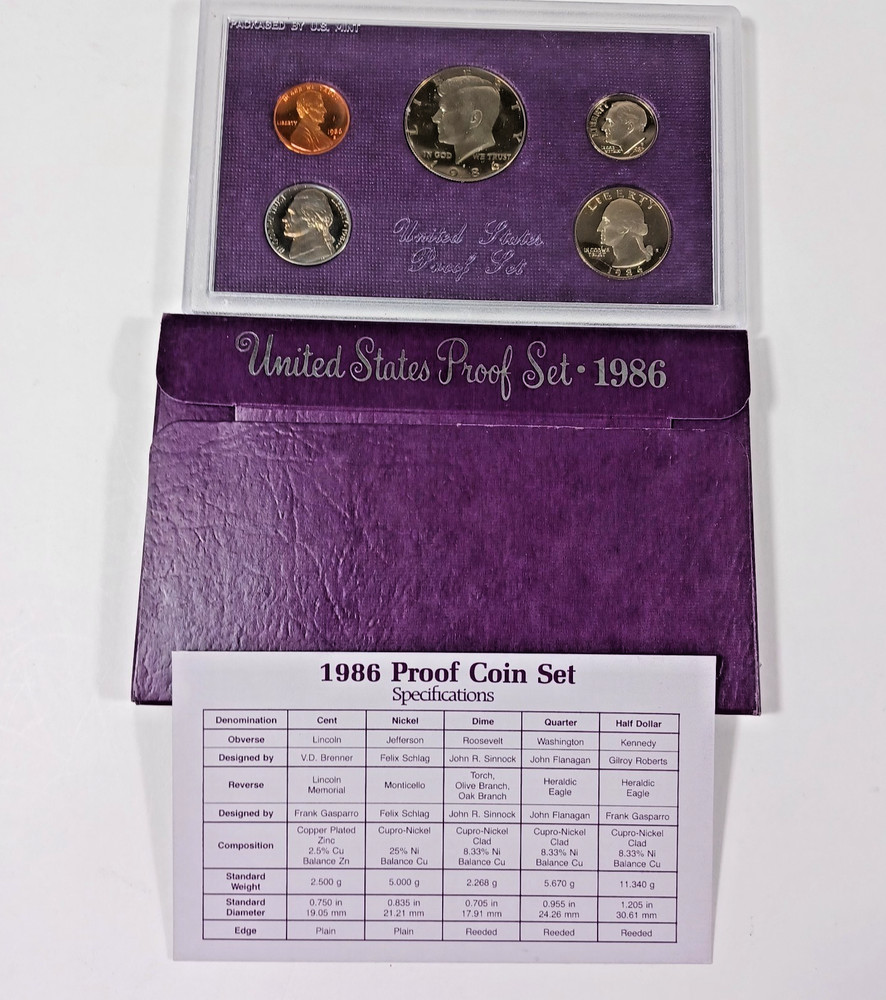 1985-86 Mint Proof Sets with Box
