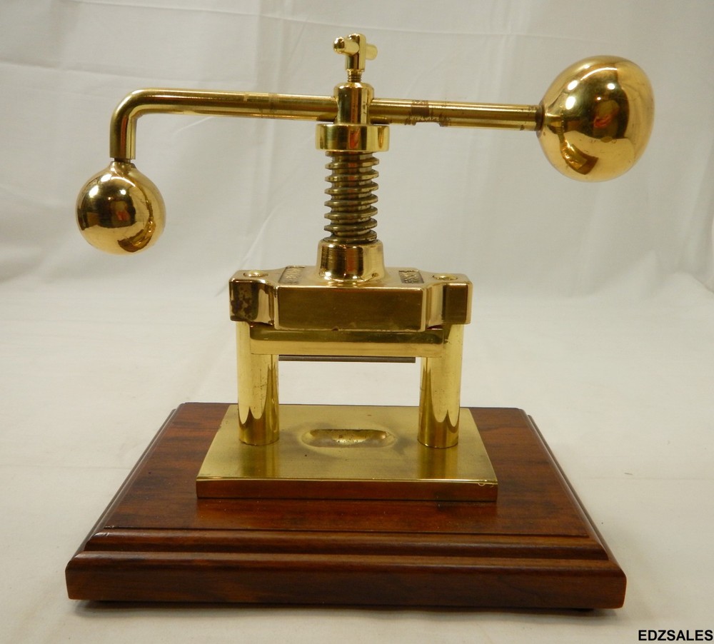 Vintage Schaefer Mechanical Brass Press