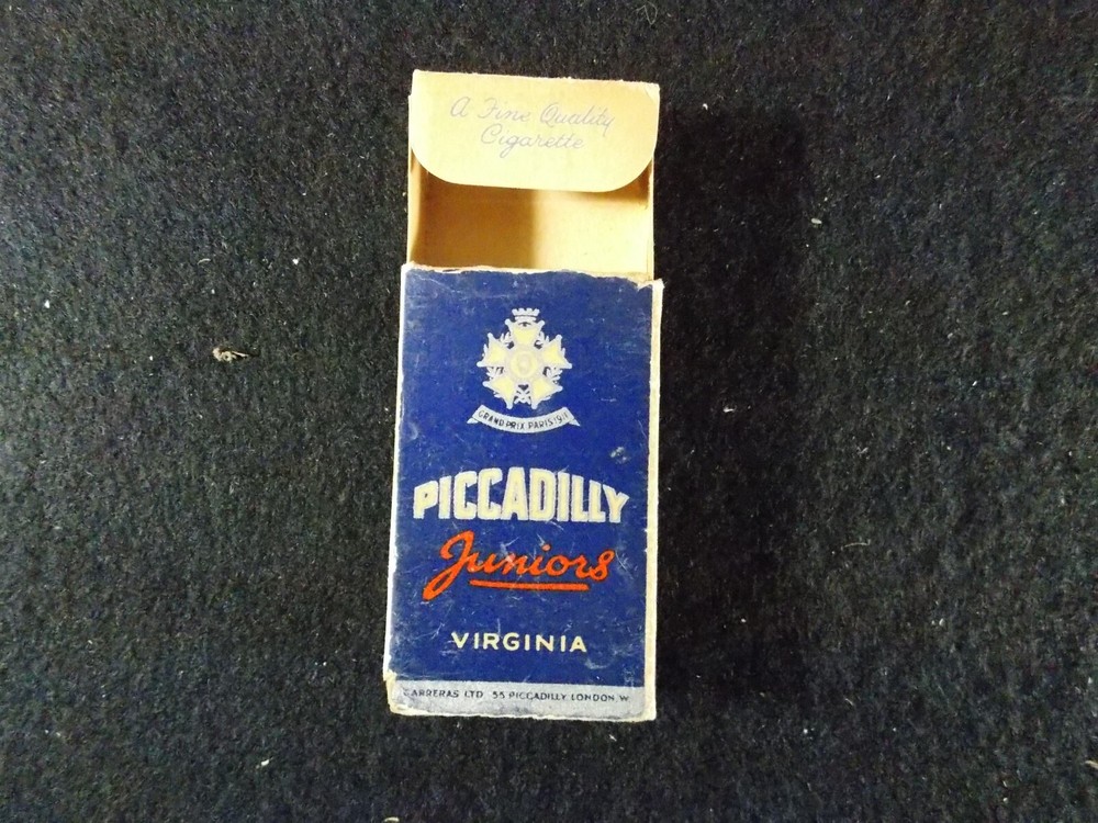 Vintage Piccadilly Juniors Empty Cigarette Packet Box