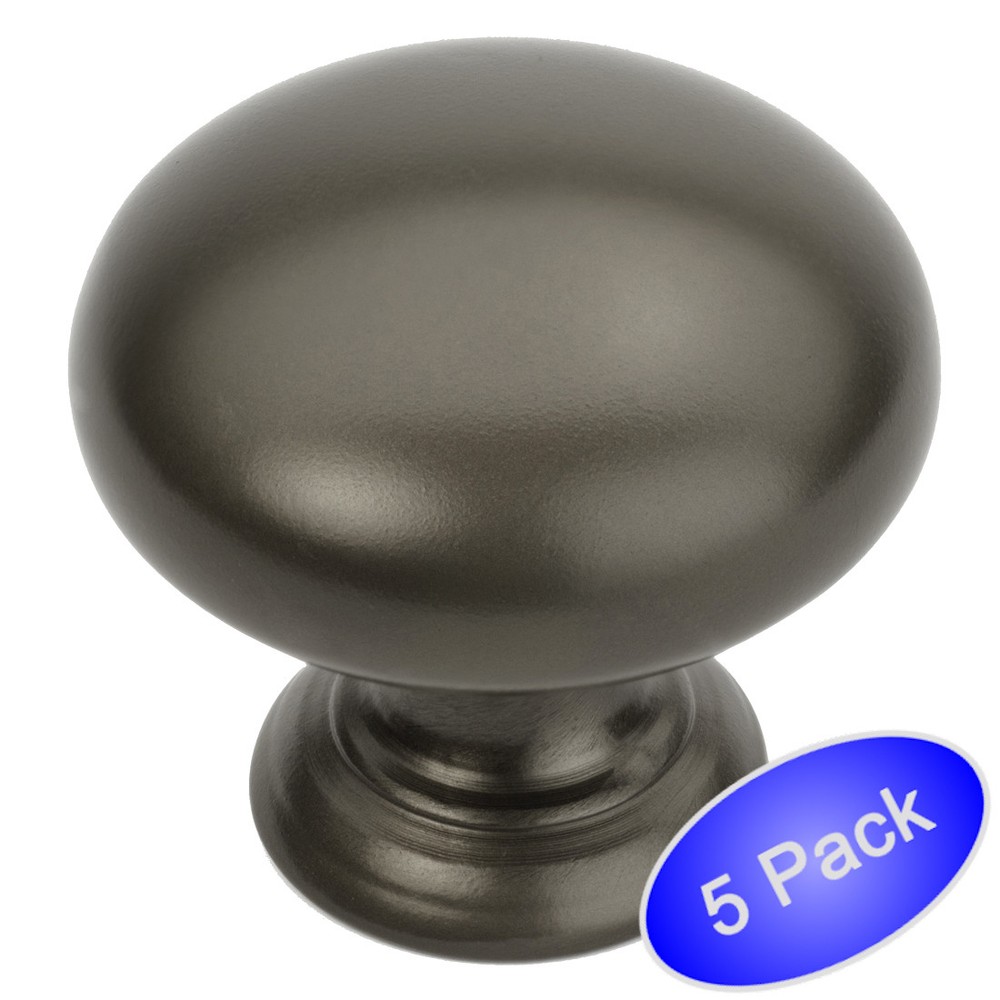 *5 Pack* Cosmas Cabinet Hardware Graphite Round Mushroom Knobs #4950GPH