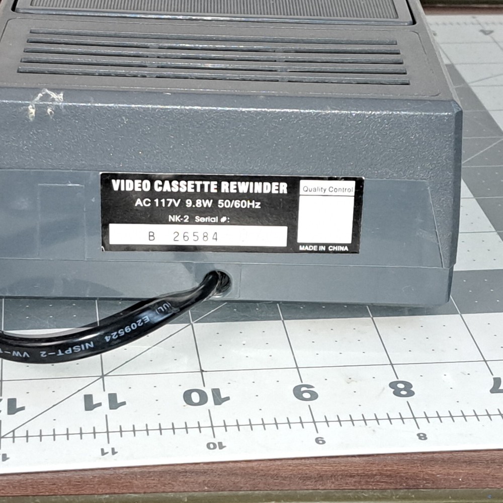 KINYO NK-2 VHS Commmercial REWINDER Tested BLEMS MAY VARY