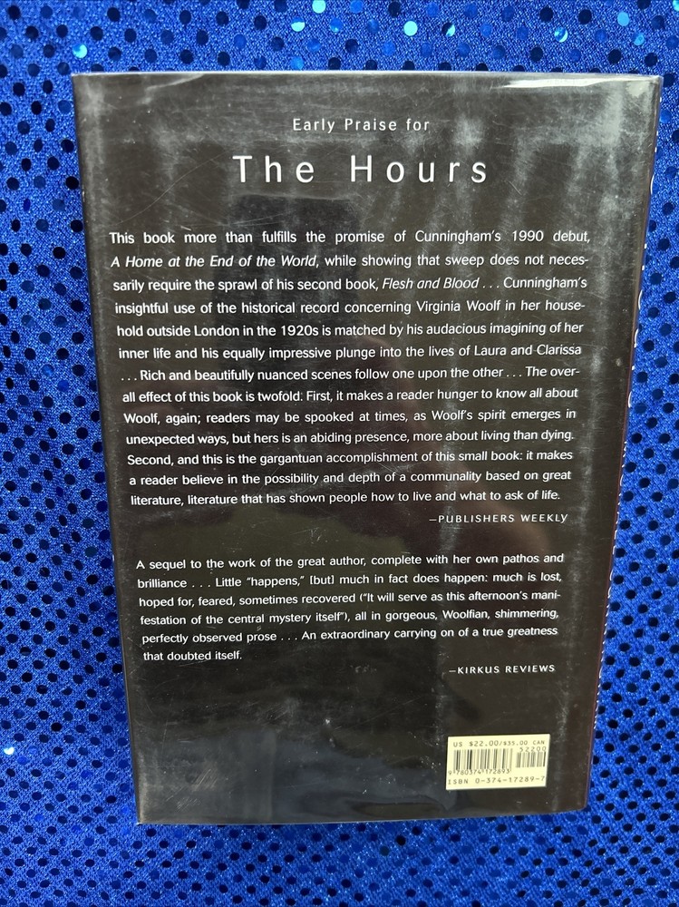 The Hours - Michael Cunningham, First Edition, First Printing, HC DJ