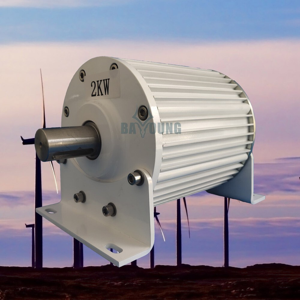2000W Permanent Magnet Generator 3 Phase 48V Synchronous Low Torque Dynamo Motor
