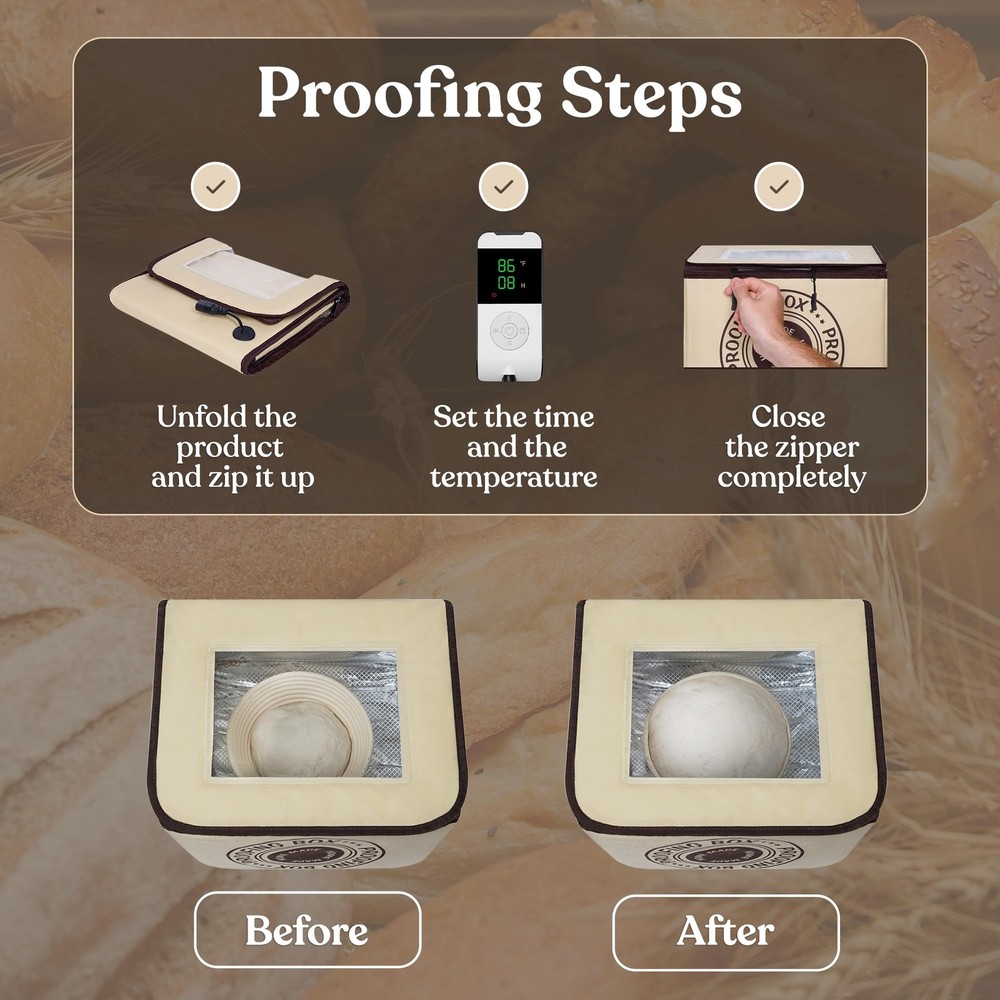 Bread Proofing Box – Bread Proofer, Dough Fermentation Box with Carry Bag, Sourd