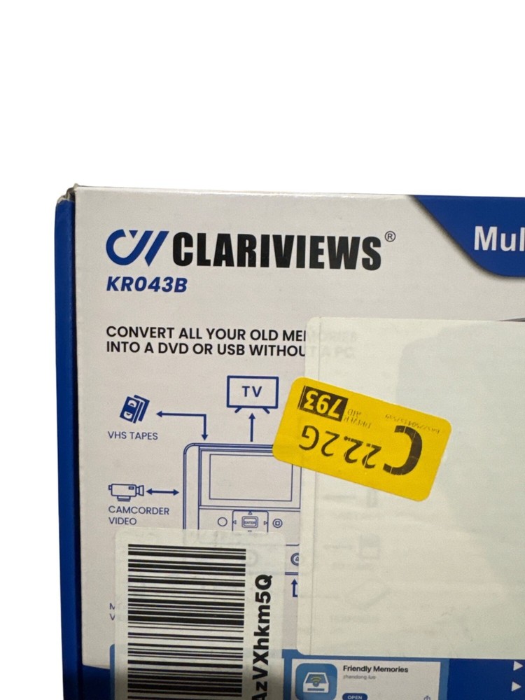 Clariviews KR043B Multi Function Media Recorder - New, Open Box