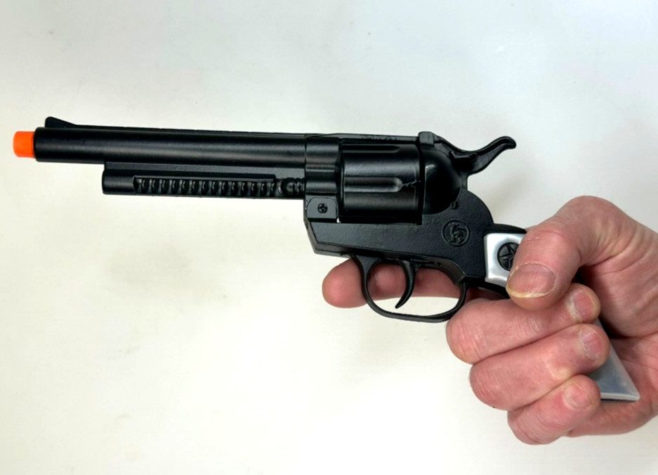 12 Shot PEACEMAKER Black-Pearl Grips Cap Gun Pistol Gun Capgun TOY Gonher Spain
