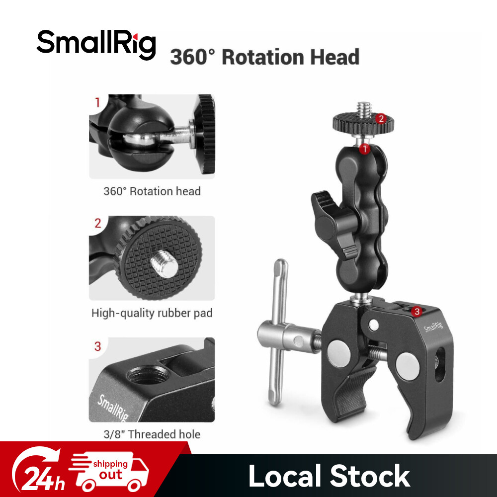 SmallRig Multi-Functional Ballhead Clamp Double Ball Adapter w/Bottom Clamp 2164