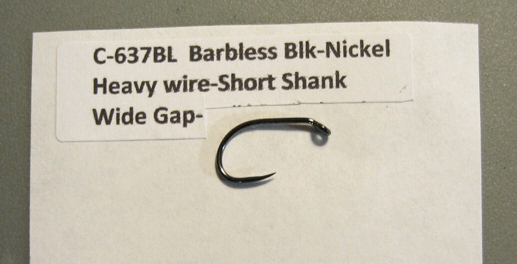 50 Egg-Wet-Nymph Hooks 6 Sizes available Barbless Blk-nkl C-637BL Blob Hook