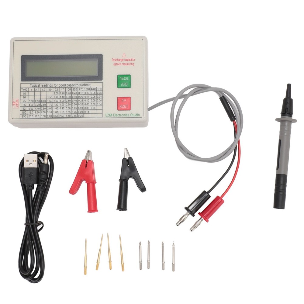 Meter Accurate Shutdown Function Portable Capacitance Tester Kit ⭐