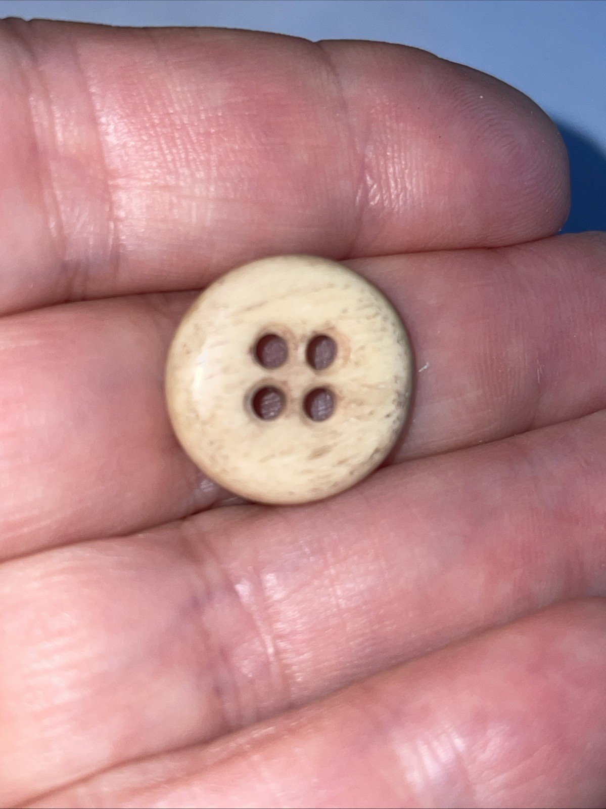 Set Of 6 bone civil war reenactment 4 hole Scooped Front buttons Approx 11/16”