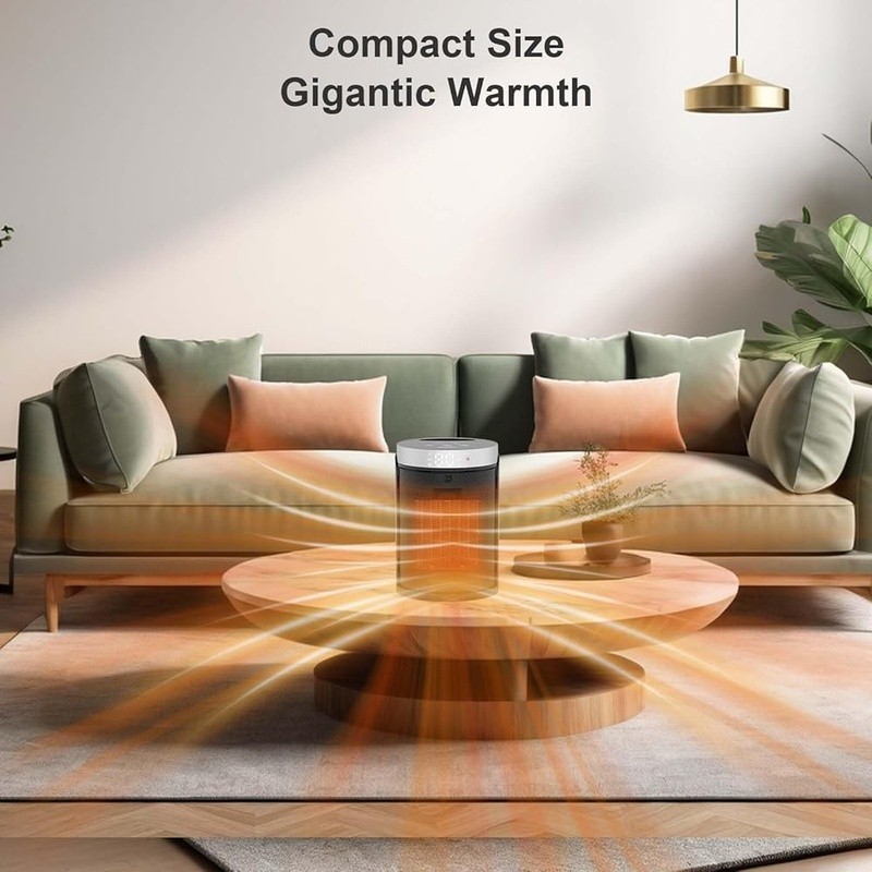 Portable Space Heater Fast Heating Remote Control Oscillation Safety Features US