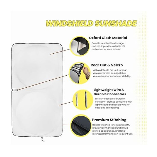 kinder Fluff Windshield Sunshade | M (61x32in)