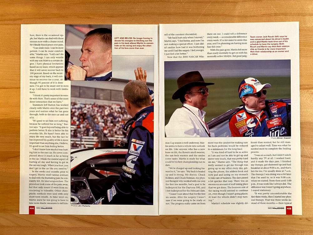 2000 Article Mark Martin NASCAR A NEW MAN