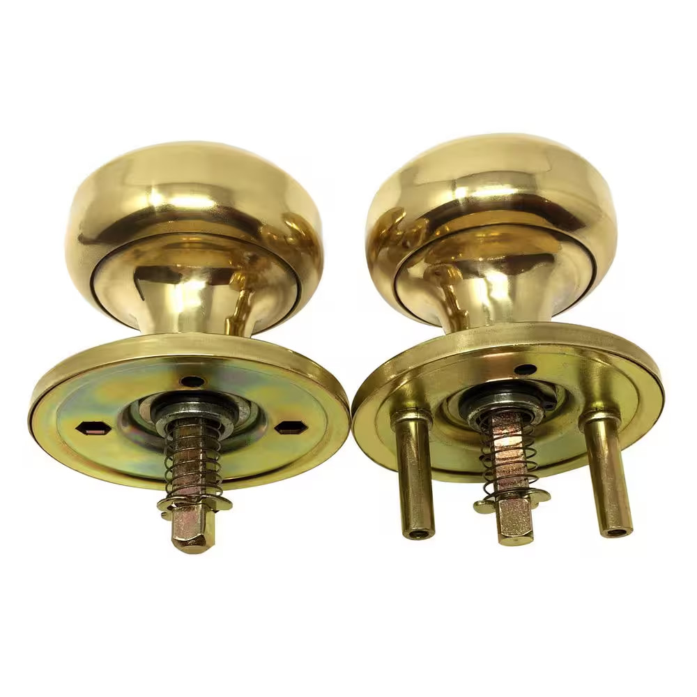 Replacement Mortise Gate Lock Door Knob Set with Spring-Polished Solid Brass Us3