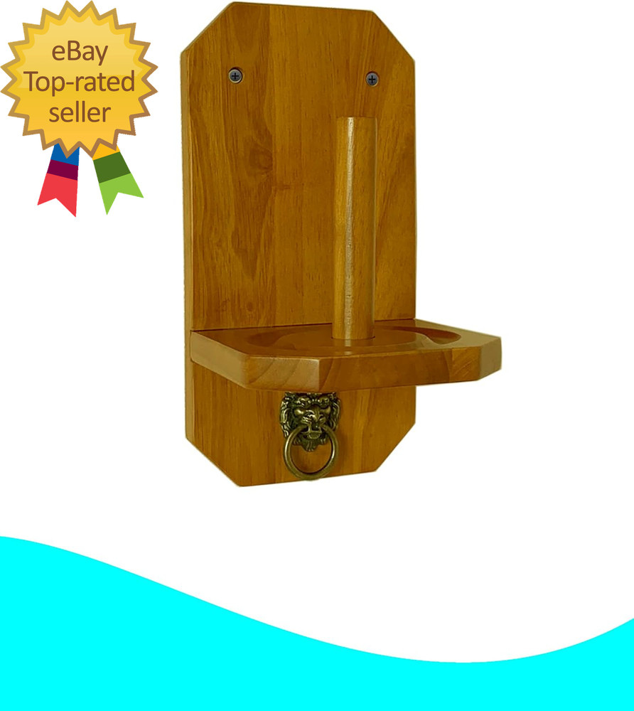 Wall Mounted Cone Chalk Holder Pool Table Accessory Solid Wood Hand Chalk Hold