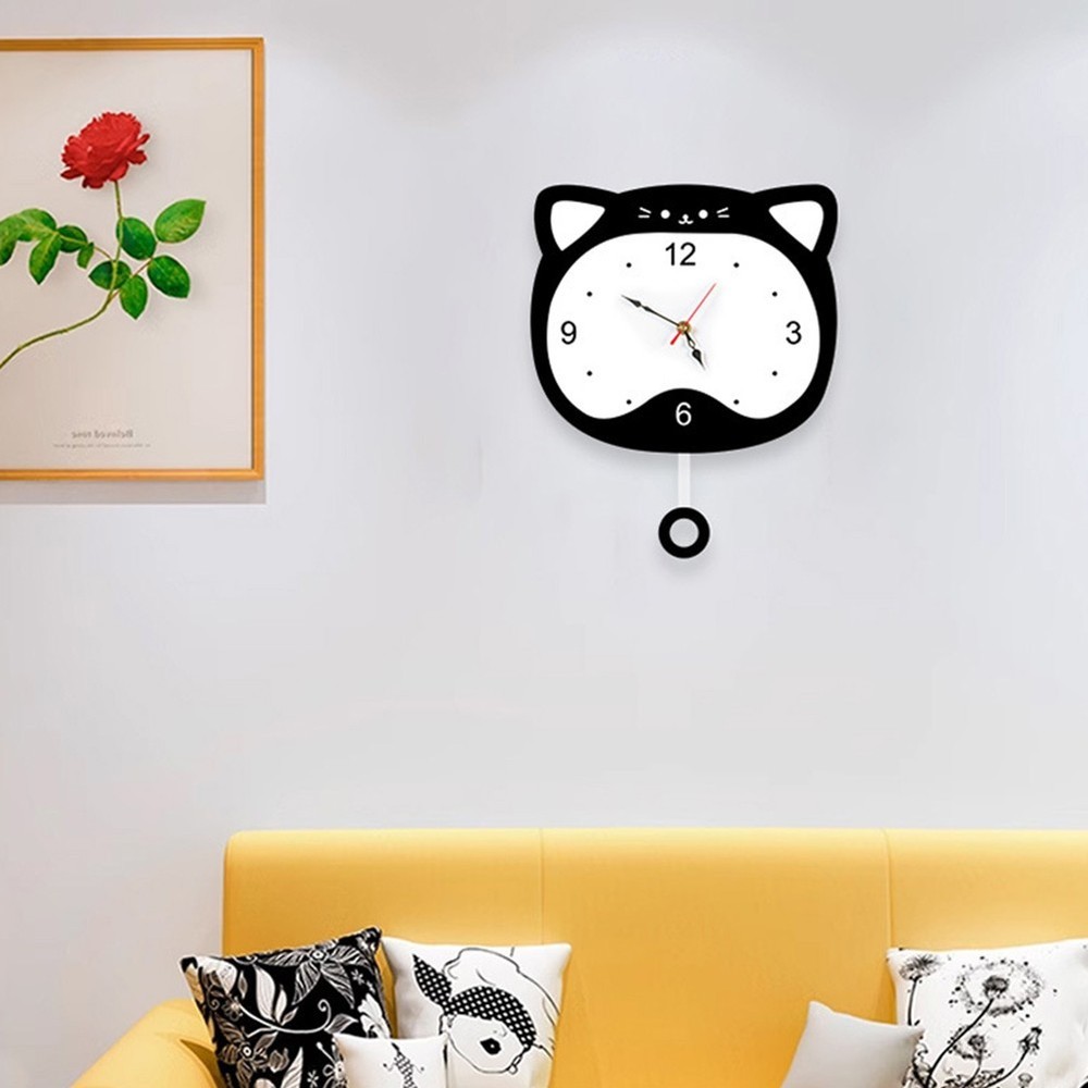 Acrylic Decor Quiet Environment Battery Powered Clock Easy Maintenance