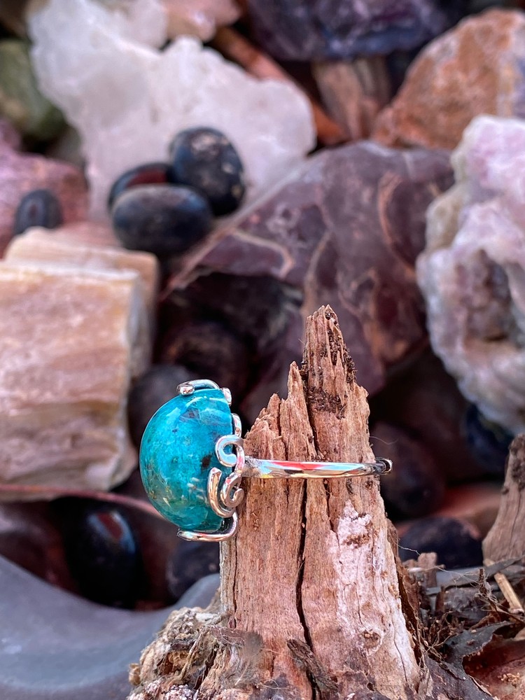 Shatukite w/ copper inclusion Ring